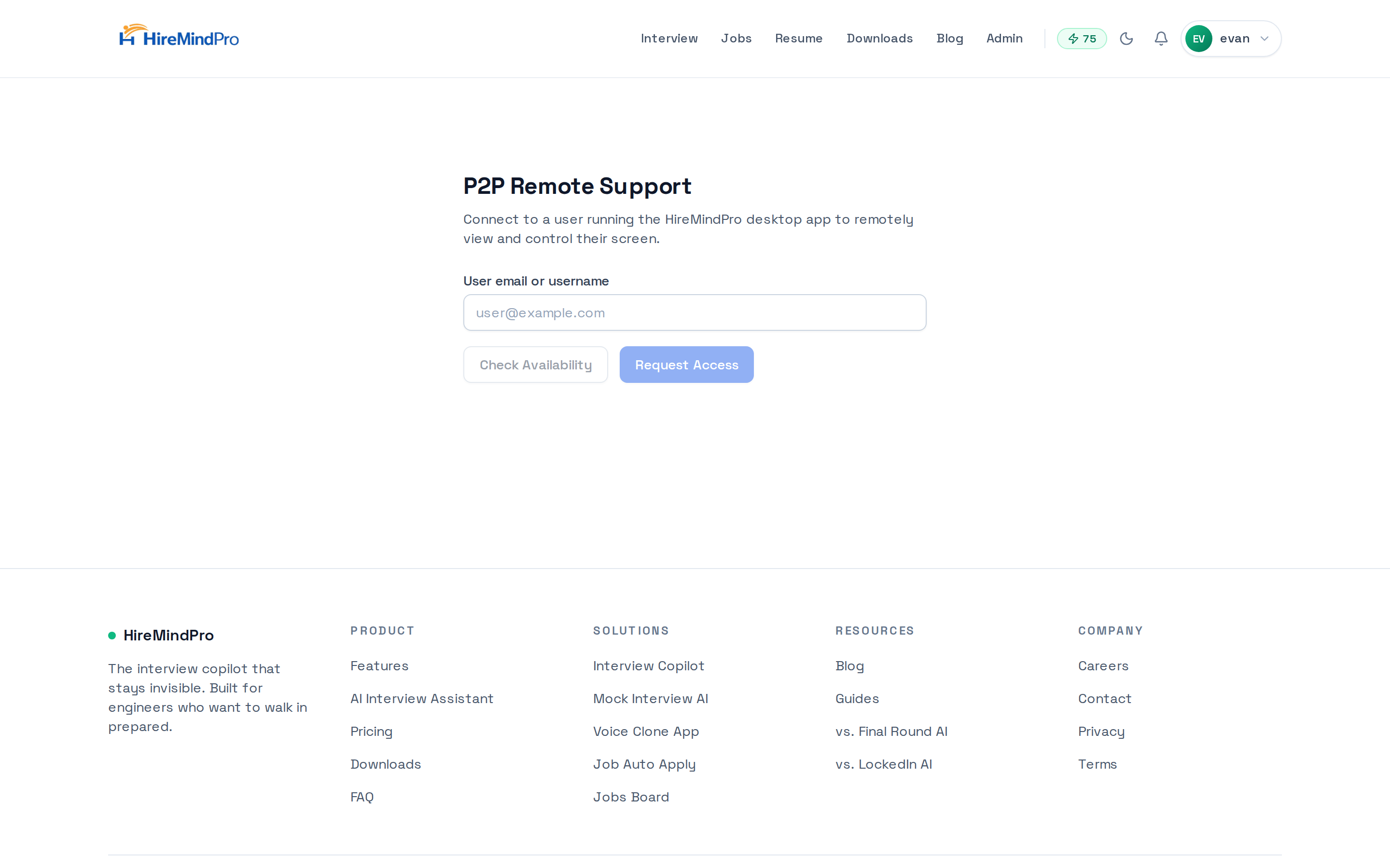 P2P Remote Support: connect to a desktop-app user as an observer